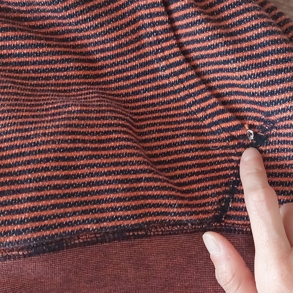 J. Crew Red and Black Striped Hoodie - Picture 8 of 9